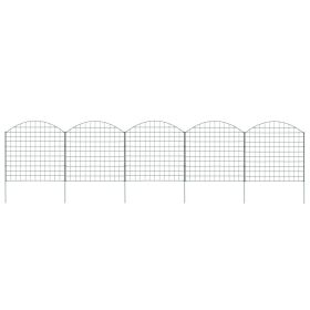 Arched Garden Fence Set 30.5"x30.9" Green
