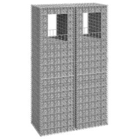 Gabion Basket Posts 2 pcs 19.7"x19.7"x70.9" Iron