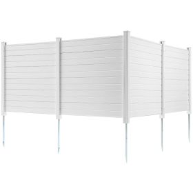 VEVOR Outdoor Privacy Screens, 50" W x 50" H Air Conditioner Fence, Pool Equipment Enclosure, Horizontal Vinyl Privacy Fence
