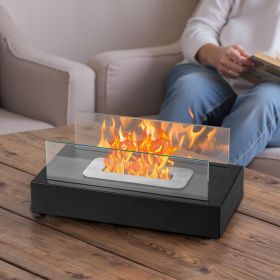 Elegant and Stylish Black Metal Wine Stove - Rectangular tabletop design for indoor and outdoor use no electricity required perfect for cozy ambi
