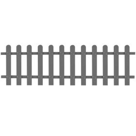 Picket Fence WPC 78.7"x23.6" (Color: Grey)