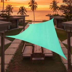 Artpuch Custom Size Turquoise Sun Shade Sail Triangle Canopy 185 GSM Durable Fabric UV Block Awning for Outdoor Patio Garden Backyard (Customized (Color: Turquoise, size: 13'x18')