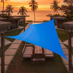 Artpuch Custom Size Sky Blue Sun Shade Sail Triangle Canopy 185 GSM Durable Fabric UV Block Awning for Outdoor Patio Garden Backyard (Customized (Color: Sky Blue, size: 15'X28')