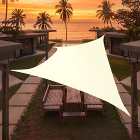 Artpuch Custom Size Cream Sun Shade Sail Triangle Canopy 185 GSM Durable Fabric UV Block Awning for Outdoor Patio Garden Backyard (Customized Ava (Color: Cream, size: 09'x26')