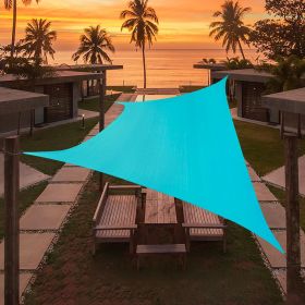 Artpuch Custom Size Mixed Turquoise Sun Shade Sail Triangle Canopy 185 GSM Durable Fabric UV Block Awning for Outdoor Patio Garden Backyard (Cust (Color: Mixed Turquoise, size: 19'X24')