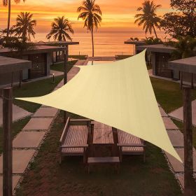 Artpuch Custom Size Beige Sun Shade Sail Triangle Canopy 185 GSM Durable Fabric UV Block Awning for Outdoor Patio Garden Backyard (Customized Ava (Color: Beige, size: 13'X22')