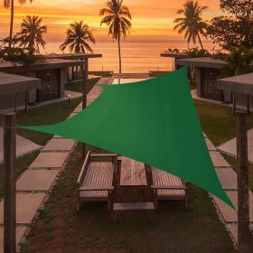 Artpuch Custom Size Dark Green Sun Shade Sail Triangle Canopy 185 GSM Durable Fabric UV Block Awning for Outdoor Patio Garden Backyard (Customize (Color: Dark Green, size: 18'X20')